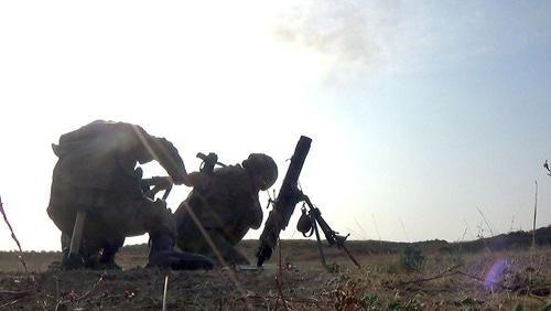 Azerbaijani soldiers take part in gunnery drills, October 2018. Photo: website of the Ministry of Defence of Azerbaijan. https://mod.gov.az/ru/news/motostrelkovye-podrazdeleniya-vypolnili-uprazhneniya-po-strelbe-video-24652.html