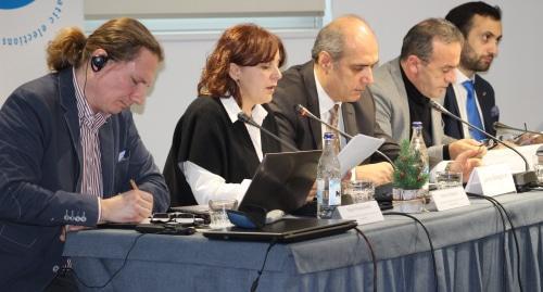 Members of observation missions at press conference in Yerevan. Photo by Tigran Petrosyan for the Caucasian Knot