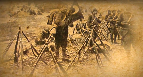 A screenshot of the documentary film about the Islamic Army of the Caucasus by the Deyer TV https://www.youtube.com/watch?v=7HPfmn8C-Gk