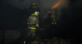 Fire extinguishing. Photo: press service of Emergency Ministry for Astrakhan Region, http://05.mchs.gov.ru/operationalpage/operational/item/7743514/