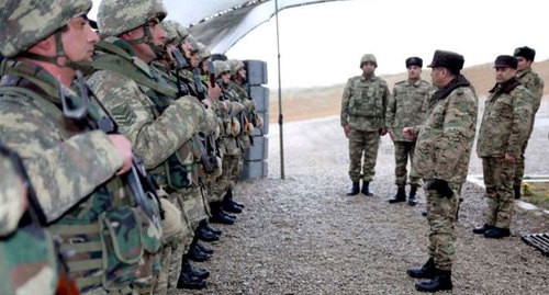 Soldiers of the Azerbaijani army. Photo https://mod.gov.az/ru/foto-arhiv-045/?&amp;pagen=1