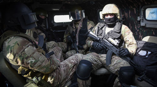 Law enforcers. Photo: Elena Sineok / Yuga.ru