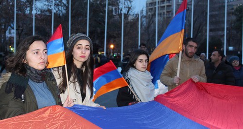 Rally against territorial concessions to Azerbaijan, Yerevan, February 26, 2019. Photo by Armine Martirosyan for the Caucasian Knot