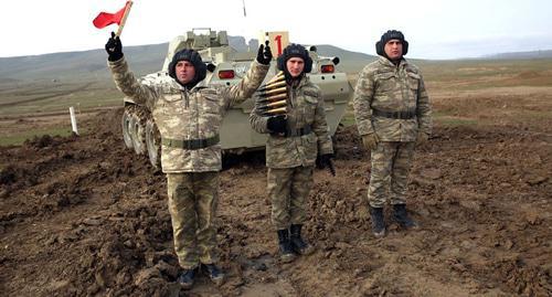 Military exercises of the Azerbaijani army. March 2019. Photo by the press service of the Azerbaijani Ministry of Defence https://mod.gov.az/ru/news/podrazdeleniya-pvo-proveli-ucheniya-s-boevoj-strelboj-video-25891.html