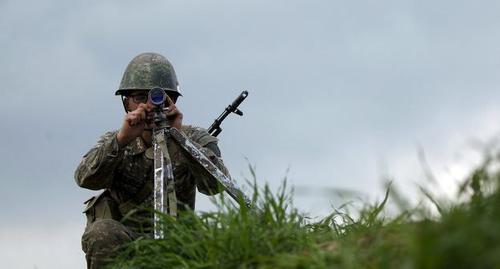 At the contact line in Nagorno-Karabakh. Photo: REUTERS/Staff