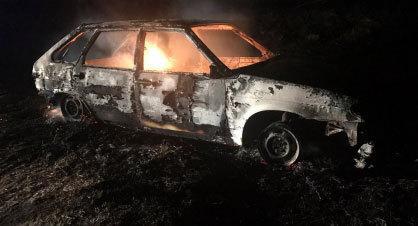 Destroyed car of the killed suspects involved in an attack on policemen in the Baksan District Photo: press service of the Investigating Committee of the Russian Federation, http://kbr.sledcom.ru/news/item/1328129/  