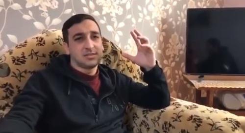 Bairam Mamedov after being pardoned in March 2019. Screenshot from video posted by Quliyev Elio at Youtube: https://www.youtube.com/watch?v=dO0qP6Qz_ko
