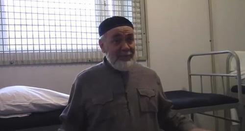 Akhmed Barakhoev. Screenshot from the Caucasian Knot video
