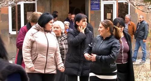 Participants of the conflict in the village of Zartonk in Armenia. Photo: screenshot of the video by ALT TV https://www.youtube.com/watch?time_continue=65&amp;v=Lyhh1i4e_Gw