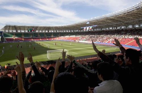 Football match at 'Akhmat Arena' stadium. Photo: REUTERS / Maxim Shemetov