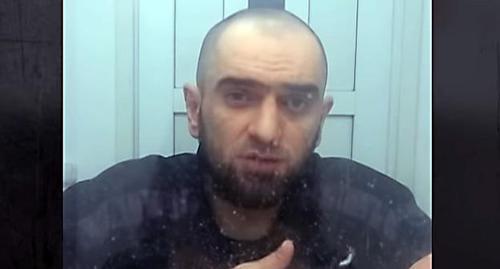 Aslan Cherkesov, convicted of killing a football fan. Screenshot from the Caucasian Knot video