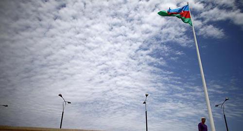 The flag of Azerbaijan. Photo: REUTERS/Stoyan Nenov