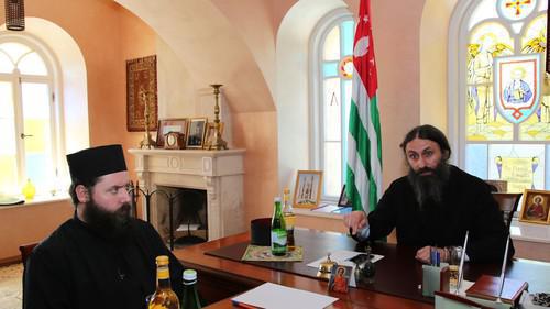 A session of the Council of the Holy Metropolis of Abkhazia on May 17, 2019, which has decided to close New Athos Monastery for tourists. Photo from the website of the Metropolis 