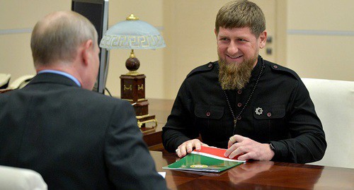 Meeting of Vladimir Putin and Ramzan Kadyrov. Photo: Kremlin press service, http://kremlin.ru/events/president/news/57797/photos/54275