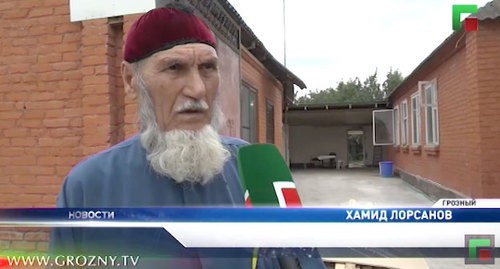 Khamid Lorsanov. Screenshot of the video by the Grozny TV channel https://www.youtube.com/watch?v=Kks7juAgjis