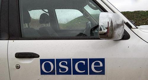 The OSCE car in Nagorno-Karabakh. Photo by Alvard Grigoryan for the "Caucasian Knot"
