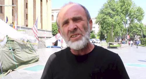 Malkhaz Machalikashvili. Screenshot from 'Kavkaz.Realii' video posted at: https://www.youtube.com/watch?v=Iv5tQwBZMwc