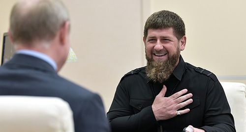 Ramzan Kadyrov (on the right) and  Vladimir Putin. Photo: Sputnik/Alexei Nikolsky/Kremlin via REUTERS