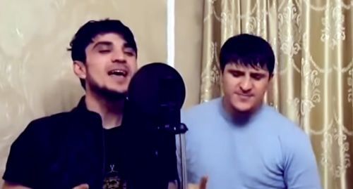 Brothers Ayub and Askhab Vakharagov. Screenshot from video 'Ayub Vakharagov' Official Music, https://www.youtube.com/watch?v=QyXyGKM3wPY