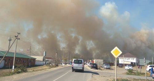 Fire in the Temryuk District (Kuban). Photo by Anna Pologrudova for the Caucasian Knot 