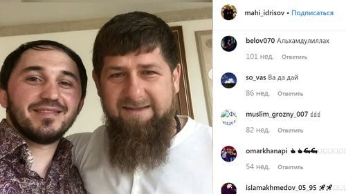 Makha Idrisov (on the left) and Ramzan Kadyrov. Photo: instagram.com/mahi_idrisov  https://www.instagram.com/p/BZ3EbGGhY67/