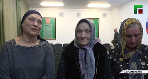 Residents of Chechnya who went to North Ossetia to visit fortuneteller. Screenshot from video posted by ‘Grozny’ TV Company, https://www.youtube.com/watch?v=Y7oXz5S94KI&feature=youtu.be