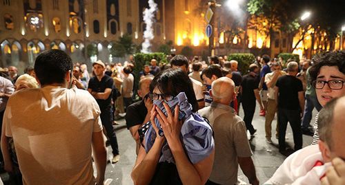 The dispersal of a rally in Tbilisi. June 20, 2019. Photo: REUTERS/Irakli Gedenidze