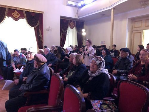 Participants of a memorial evening dedicated to the repressed people, held at the Poetry Theatre in Makhachkala. October 30, 2019. Photo by Rasul Magomedov for the "Caucasian Knot"