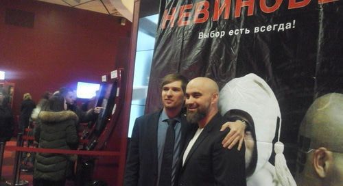 Andzor Emkuzh, the film director, and Alexei Kazak, a blogger. Photo by Rustam Djalilov for the "Caucasian Knot"