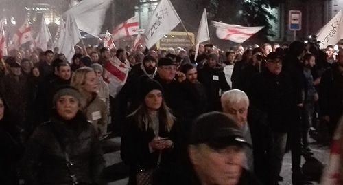 A mass march along Rustaveli Avenue in Tbilisi. November 25, 2019. Photo by Inna Kukudjanova for the "Caucasian Knot"