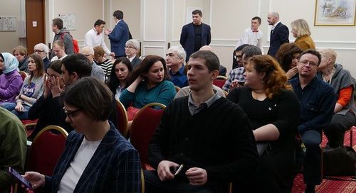 Participants of the ceremony of granting the award named after Akhmednabiyev. Photo by the "Caucasian Knot"