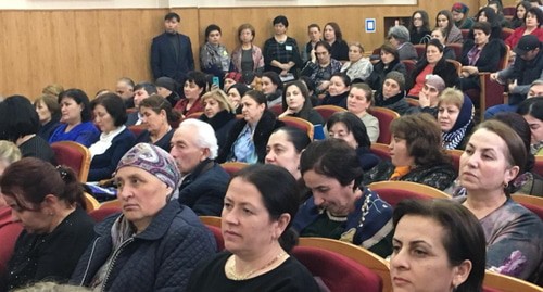 Participants of the conference dedicated to the problems of preservation of languages of the peoples of the Karachay-Cherkessian Republic, December 19, 2019. Photo by Asya Kapaeva.