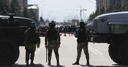 Policemen in Magas. Photo: REUTERS/Maxim Shemetov