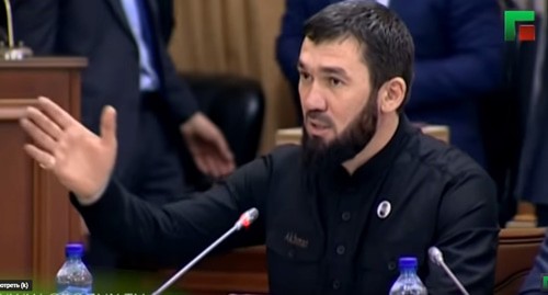 Magomed Daudov, the speaker of the Chechen parliament. Screenshot of the video by the "Grozny" TV channel https://www.youtube.com/watch?time_continue=1020&amp;v=9Vg-EwCfivI&amp;feature=emb_title