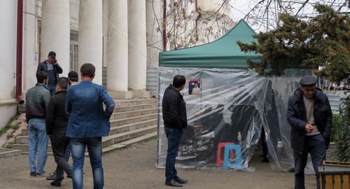 The opposition activists began a round-the-clock action in Stepanakert. Nagorno-Karabakh. March 25, 2020. Photo by Alvard Grigoryan for the "Caucasian Knot"