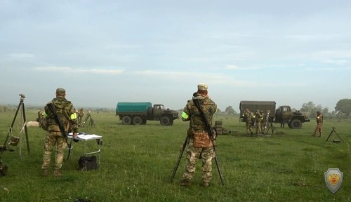 Law enforcers at the site of the special operation in Dagestan on May 22, 2020. Photo from the website of the Russian National Antiterrorist Committee (NAC) http://nac.gov.ru