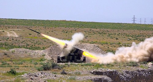 Battle shooting. Photo: press service of the Ministry of Defence of Azerbaijan,  https://mod.gov.az/