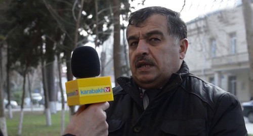Uzeir Djafarov, the head of the NGO "Military Journalists". Screenshot of the video https://www.youtube.com/watch?v=dANmjlK-ZZg