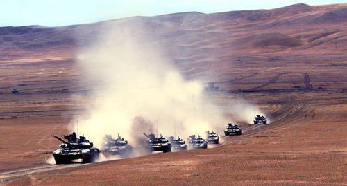 Azerbaijani tanks. Photo: press service of the Ministry of Defence of Azerbaijan, https://mod.gov.az