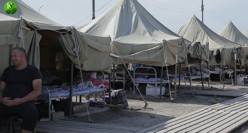 A tent camp in Kullar. Screenshot of the video by the "Caucasian Knot" https://youtu.be/FvC3Fw73mK4