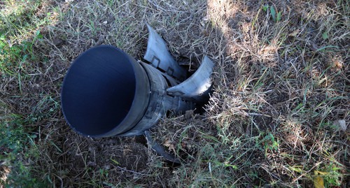 Artillery shell stuck in the earth. Photo by Aziz Karimov for the Caucasian Knot