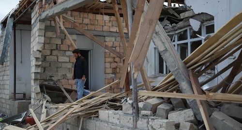 A house in the Terter District damaged as a result of shelling. Photo by Aziz Karimov for the Caucasian Knot