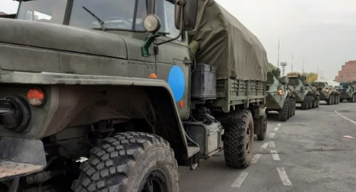 Russian peacemakers and equipment in Yerevan. Photo by the Russian Ministry of Defence https://function.mil.ru/news_page/country/more.htm?id=12324834@egNews