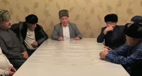 Screenshot of the video appeal of the Timurziev and Sultygov teips on Facebook https://www.facebook.com/ramzan.sultygov/posts/933609963710259