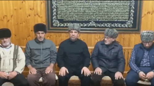 Screenshot of a video appeal by the Ingush teip (family clan) of Sultygov, t.me/fortangaorg/7920