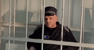 Alexander Nozdrinov at a court. Screenshot of the video posted on the YouTube channel of the Krasnodar Territorial Court on March 29, 2023 https://www.youtube.com/watch?v=4e0VMD_SZwQ