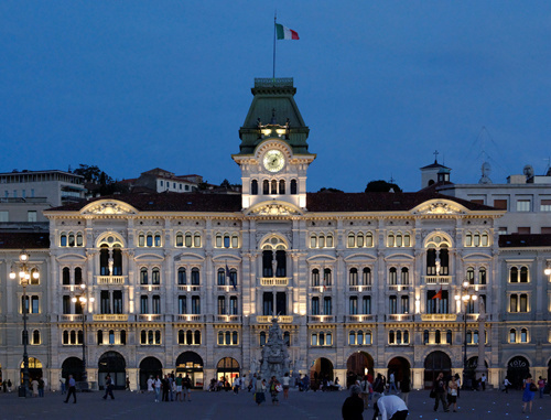 Italy, Piazza Unità d'Italia,Trieste City Hall. August 29, 2010. Photo by Davide Oliva, www.flickr.com/photos/davideoliva 

