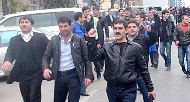 Baku, April 2, 2011. Oppositional protests demanding democratic reforms. Photo: Information Agency "Turan"