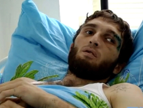 Mukhamed Khabilov in the Republic's Clinical Hospital in Nalchik: a still from the video clip of the Kabardino-Balkarian Republic's Human Rights Centre: http://zapravakbr.ru
 