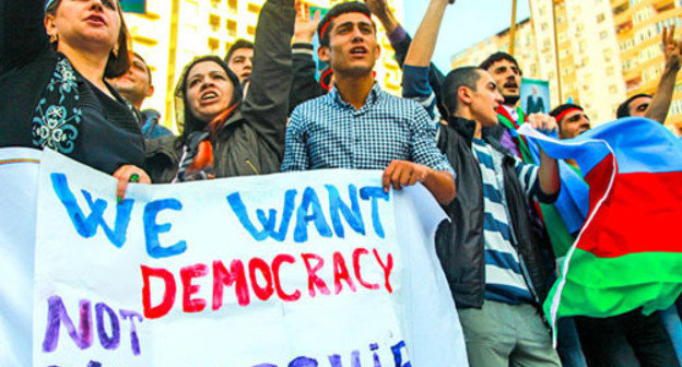 Protect against results of presidential elections in Azerbaijan. Baku, October 12, 2013. Photo by Aziz Karimov for the ‘Caucasian Knot’.  